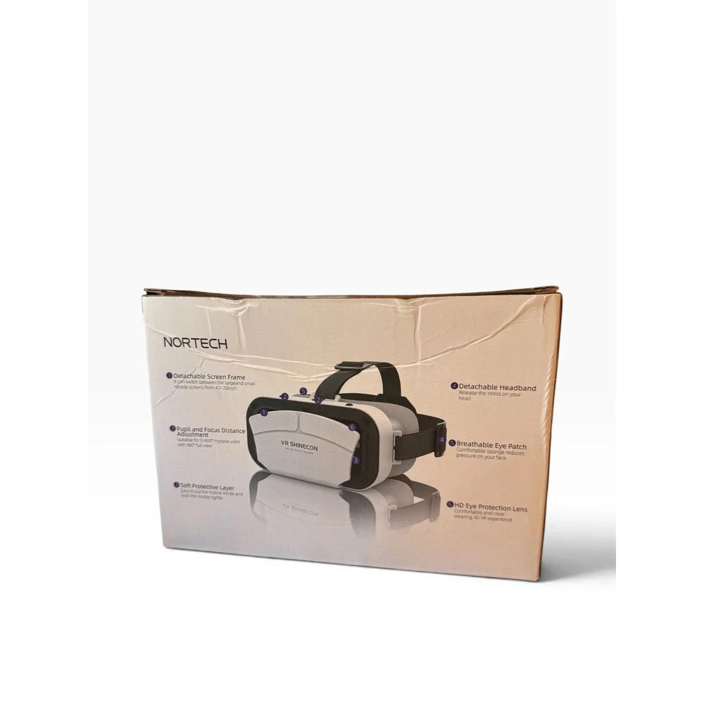 Nortech Nova VR Shinecon Virtual Reality Glasses 3D Headset for 4.7-7.0in Phones